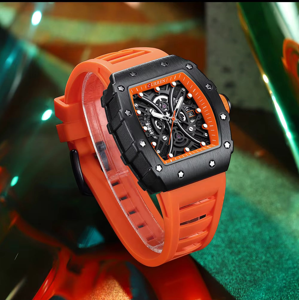 CURREN Orologio da Uomo con Quadrante Colorato
