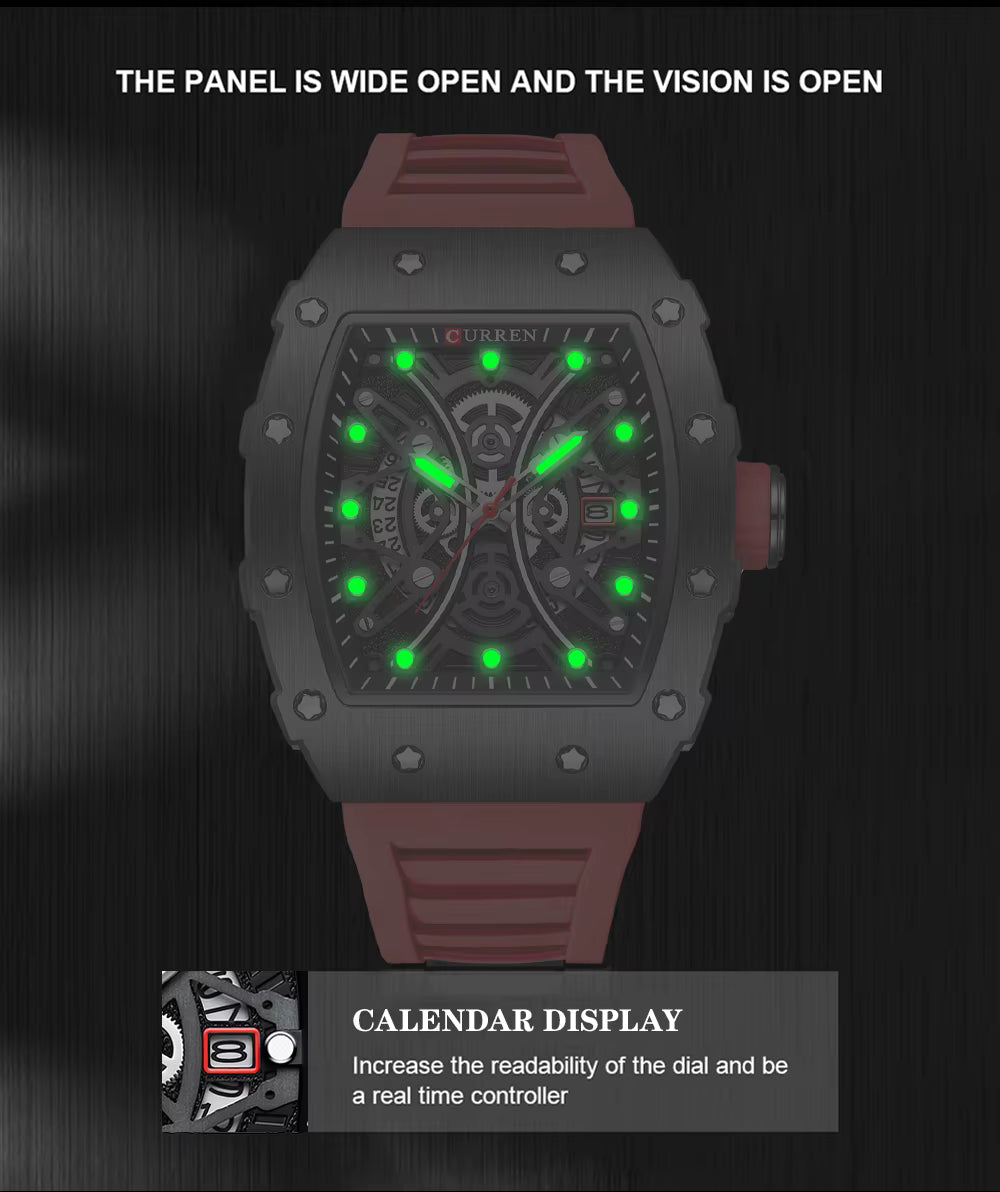 CURREN Orologio da Uomo con Quadrante Colorato