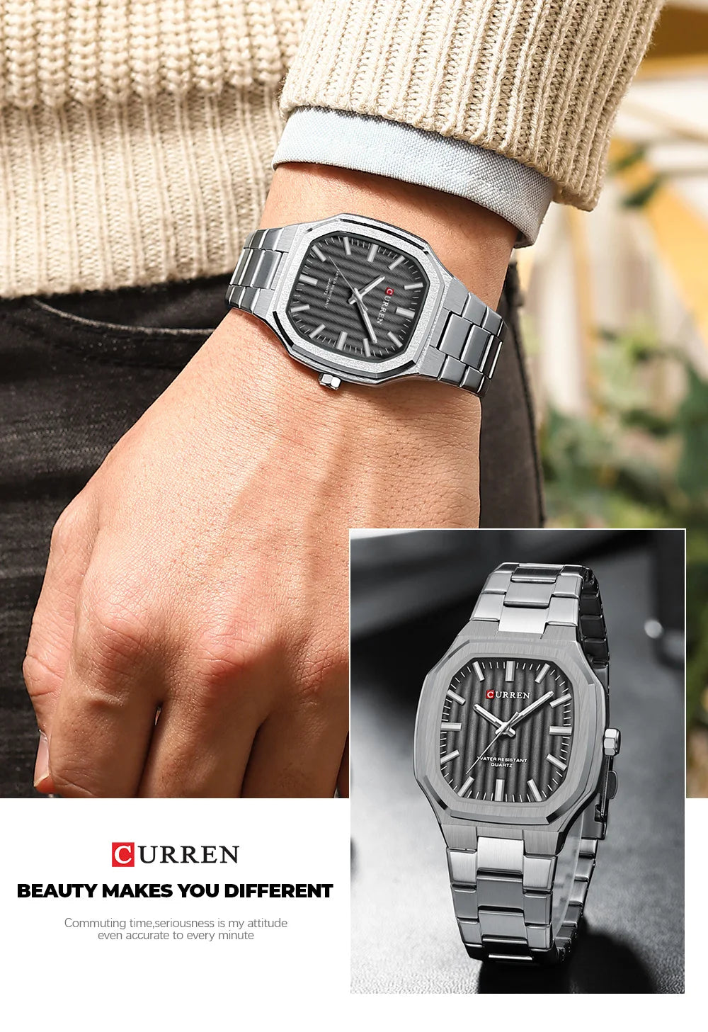 CURREN 8458 Orologio da Uomo Analogico
