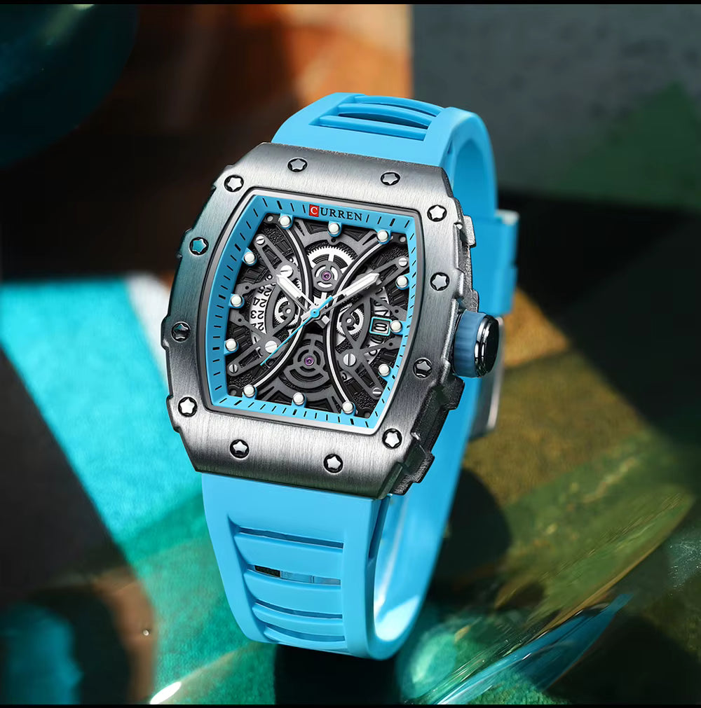 CURREN Orologio da Uomo con Quadrante Colorato