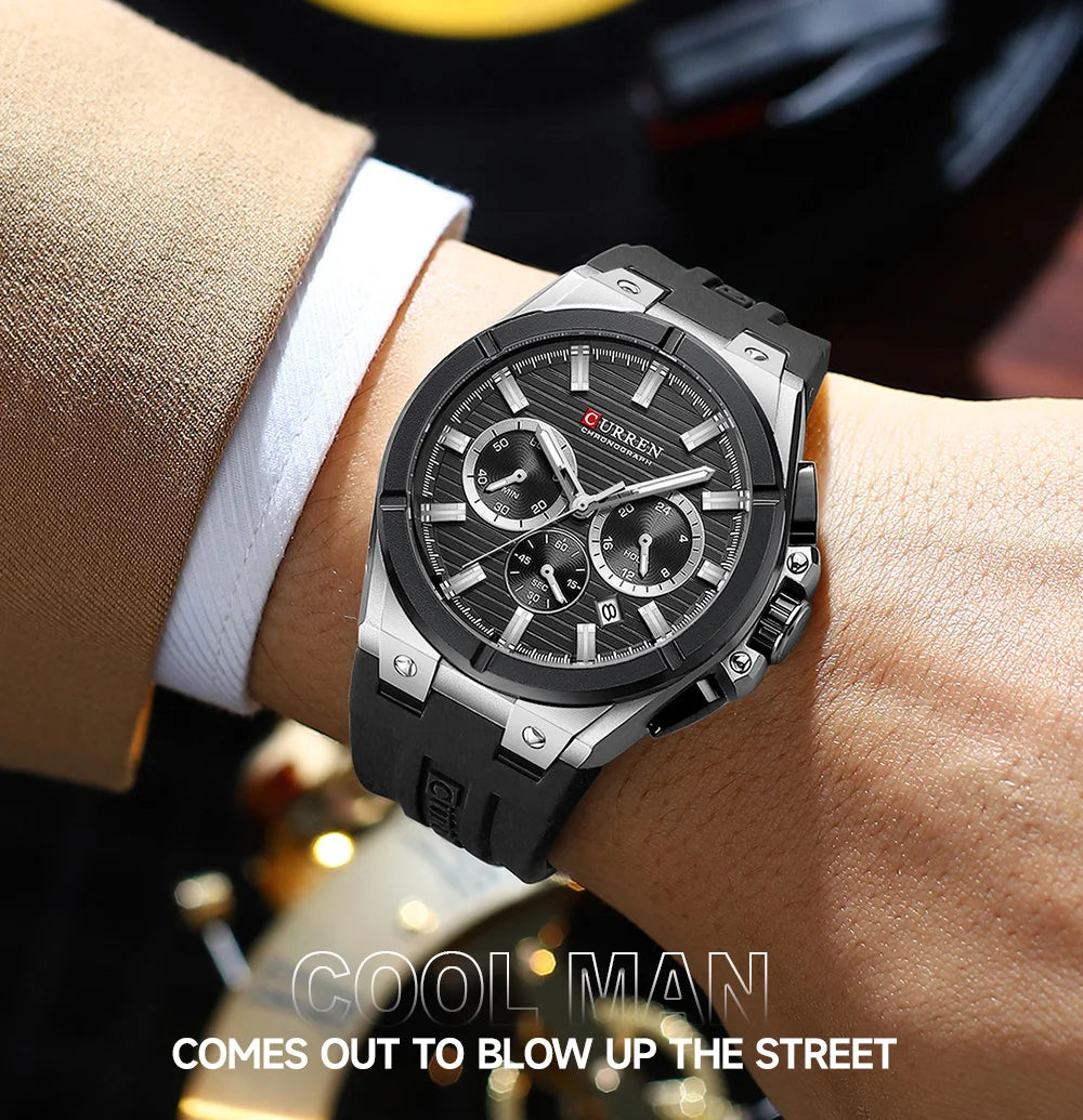 CURREN Orologio da Uomo con Quadrante Colorato