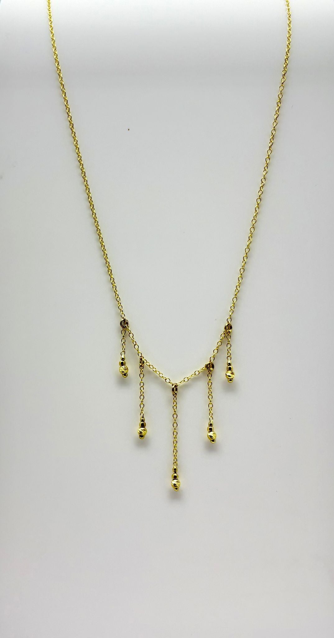 Collana Pendenti Goccia Rotondi Oro 9k