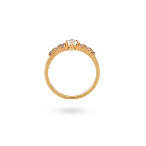 Anello Zirconi Rosa