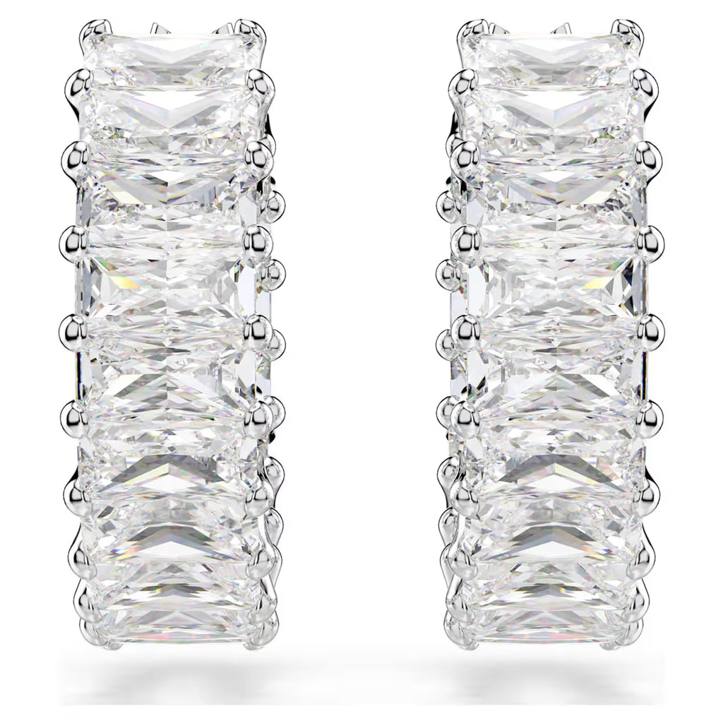 Swarovski Matrix Mini Orecchini a Cerchio con Zirconia Baguette