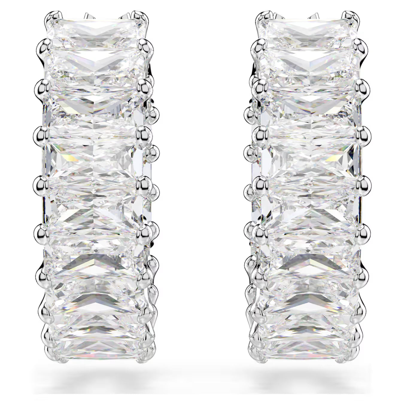 Swarovski Matrix Mini Orecchini a Cerchio con Zirconia Baguette