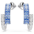 Swarovski Matrix Orecchini a Cerchio con Zirconia Blu