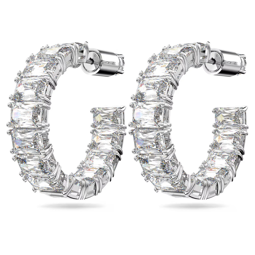 Swarovski Matrix Mini Orecchini a Cerchio con Zirconia Baguette