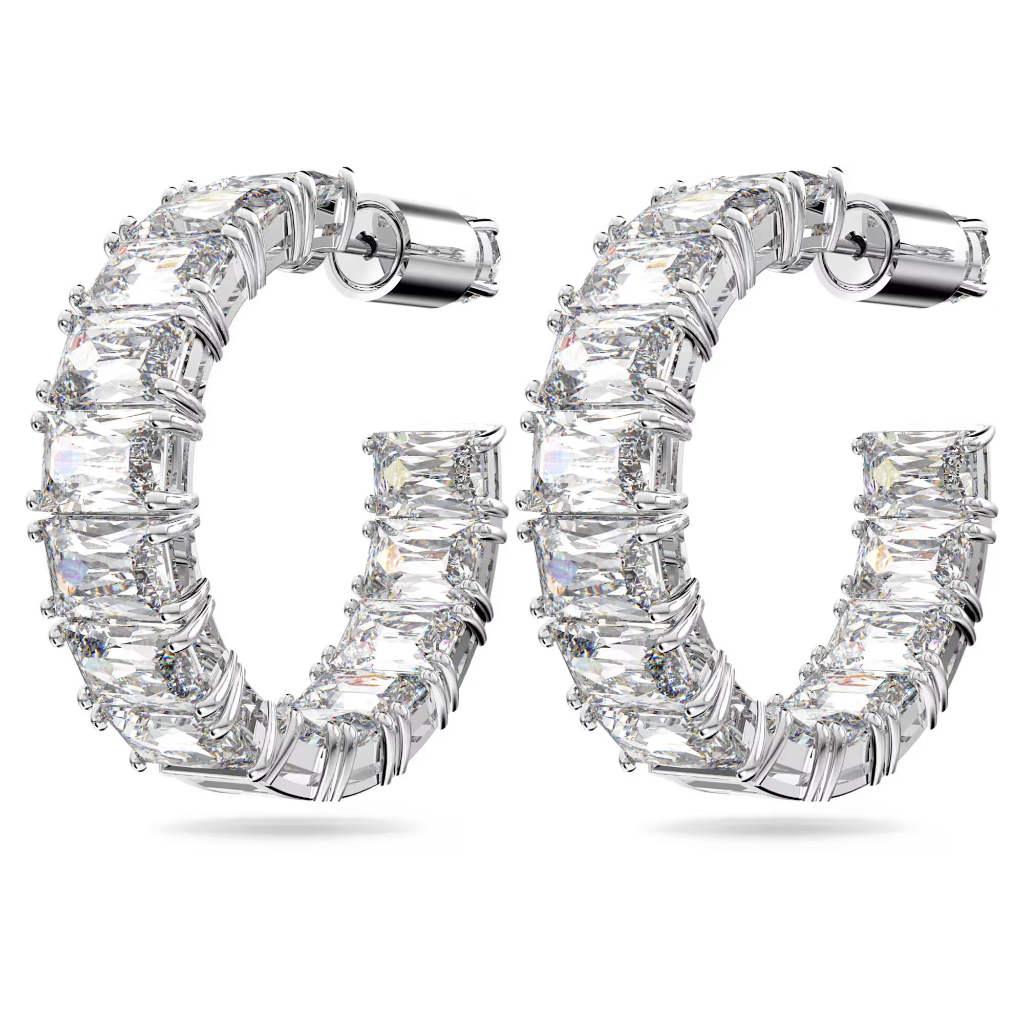 Swarovski Matrix Mini Orecchini a Cerchio con Zirconia Baguette