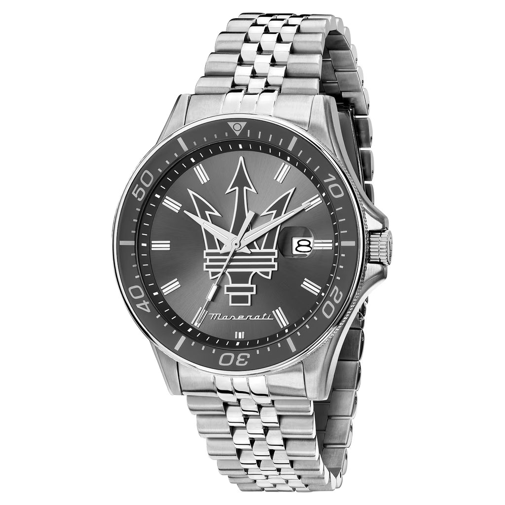 Maserati Sfida – Orologio Uomo Tempo e Data Acciaio Silver
