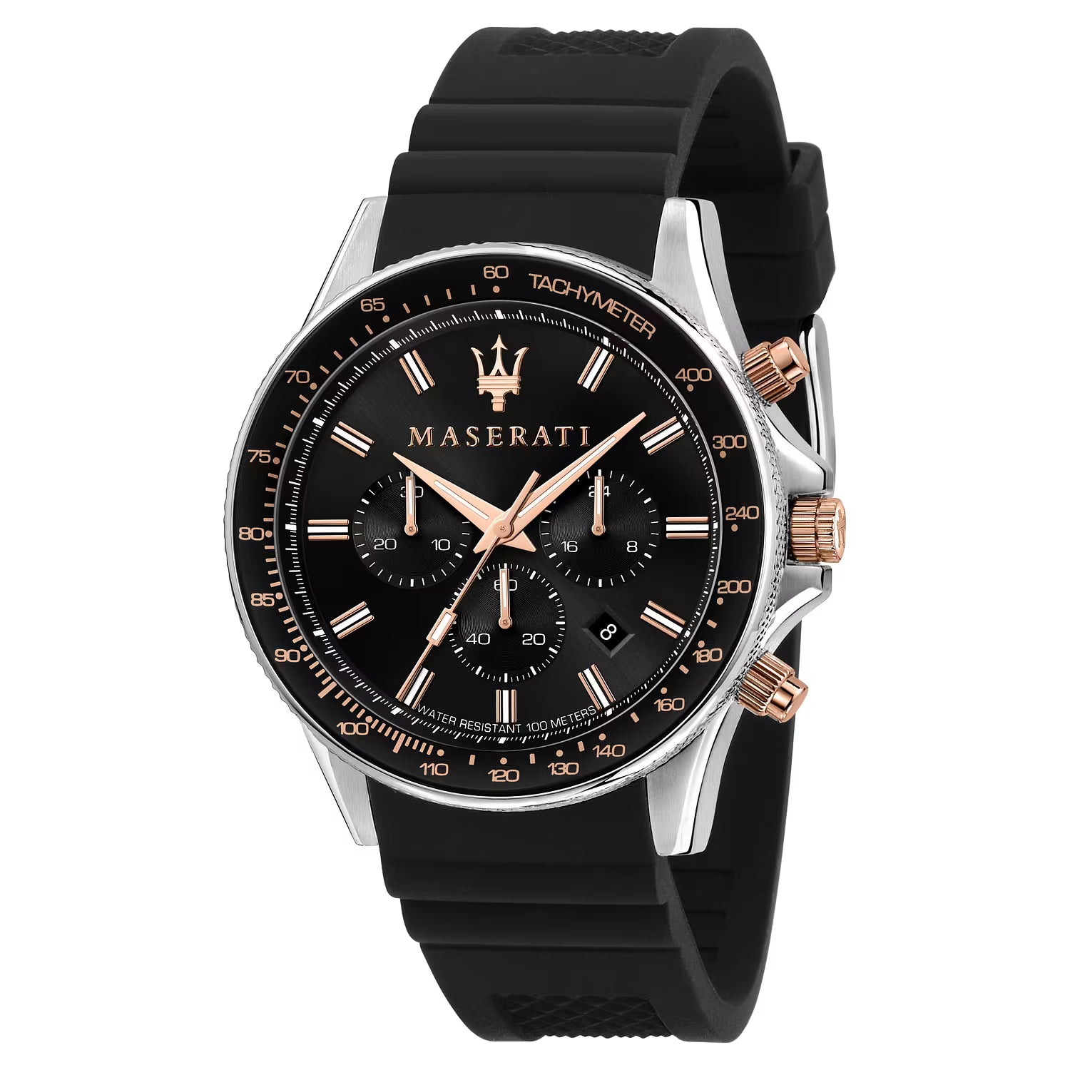 Maserati Sfida – Orologio Uomo 44mm Cassa Nera Cinturino Plastica
