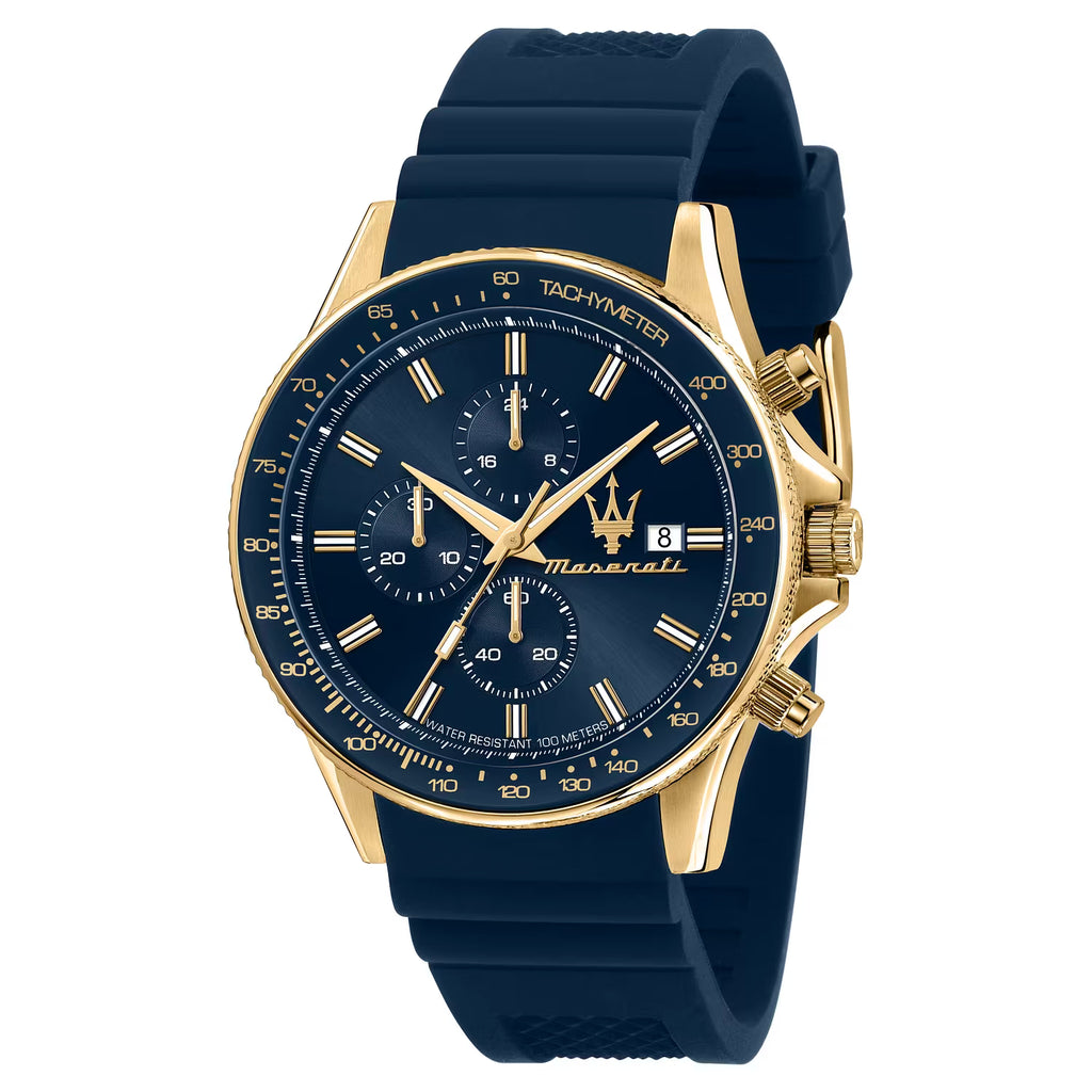 Maserati Sfida – Orologio Uomo Cronografo Blu Cinturino Plastica