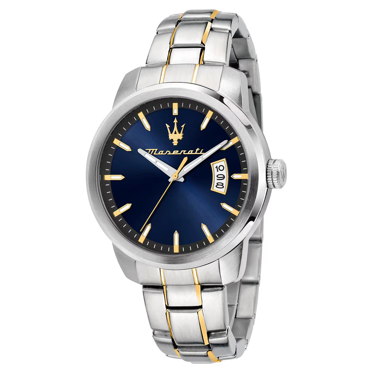 Maserati Successo – Orologio Uomo Tempo e Data Bicolore Oro e Silver