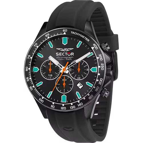 Orologio Cronografo Sector 230 Nero indici verdi