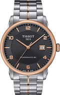 Tissot Luxury Powermatic Acciaio con Cinturino in Pelle Marrone