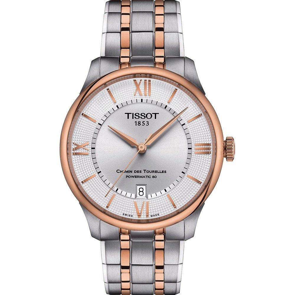 Tissot Chemin des Tourelles Powermatic Oro Rosa con Bracciale Classico